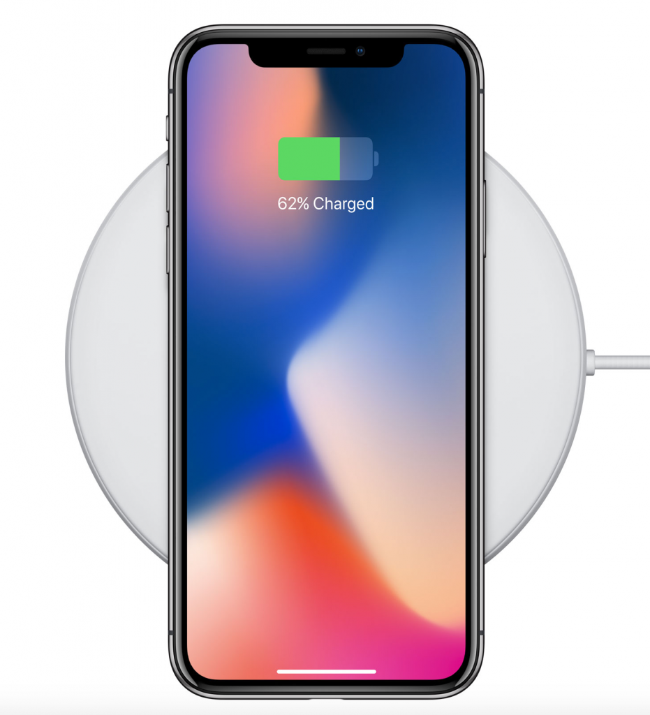 Wireless Charging on the iPhone X.